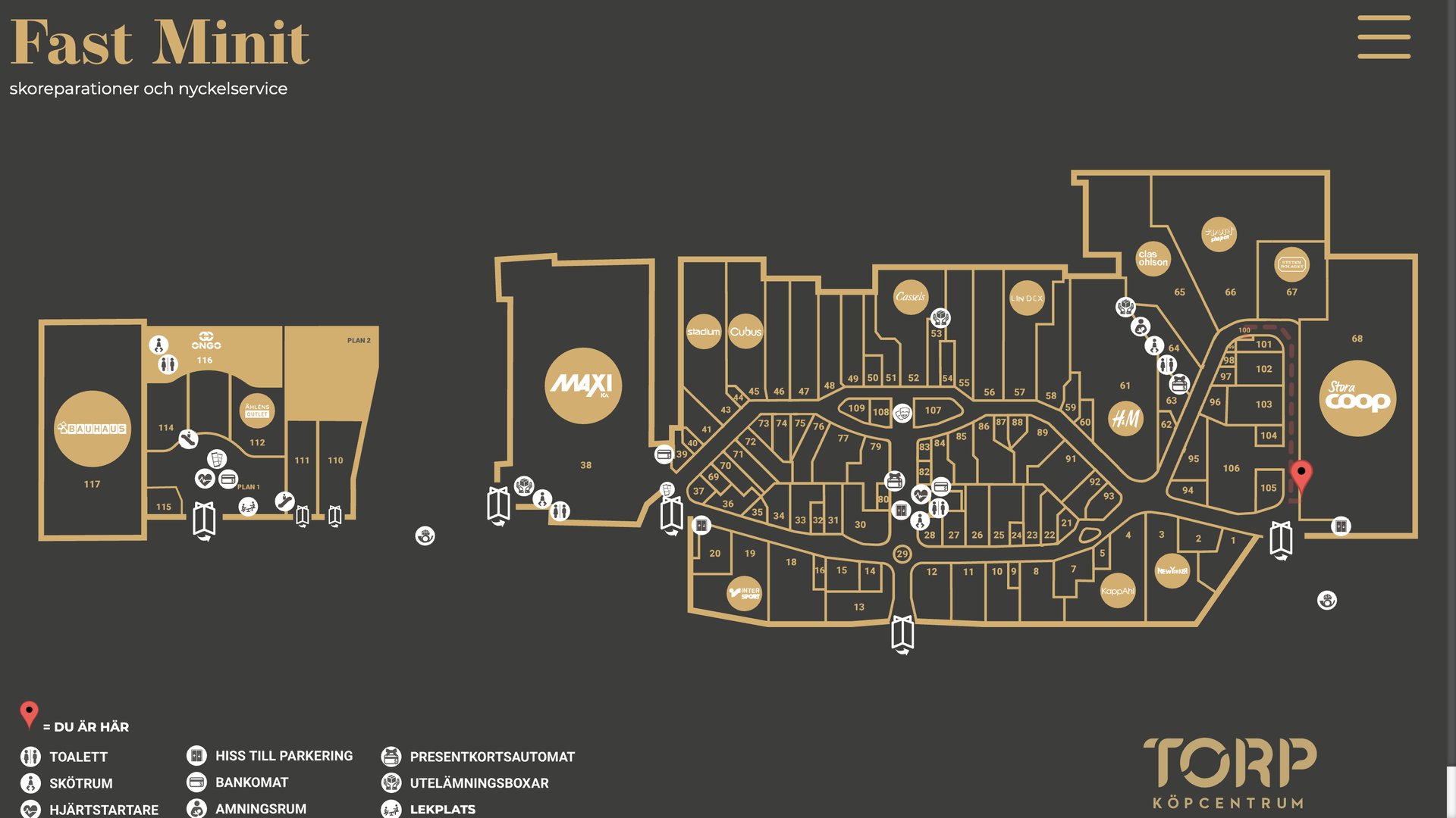 Torp Köpcentrum karta