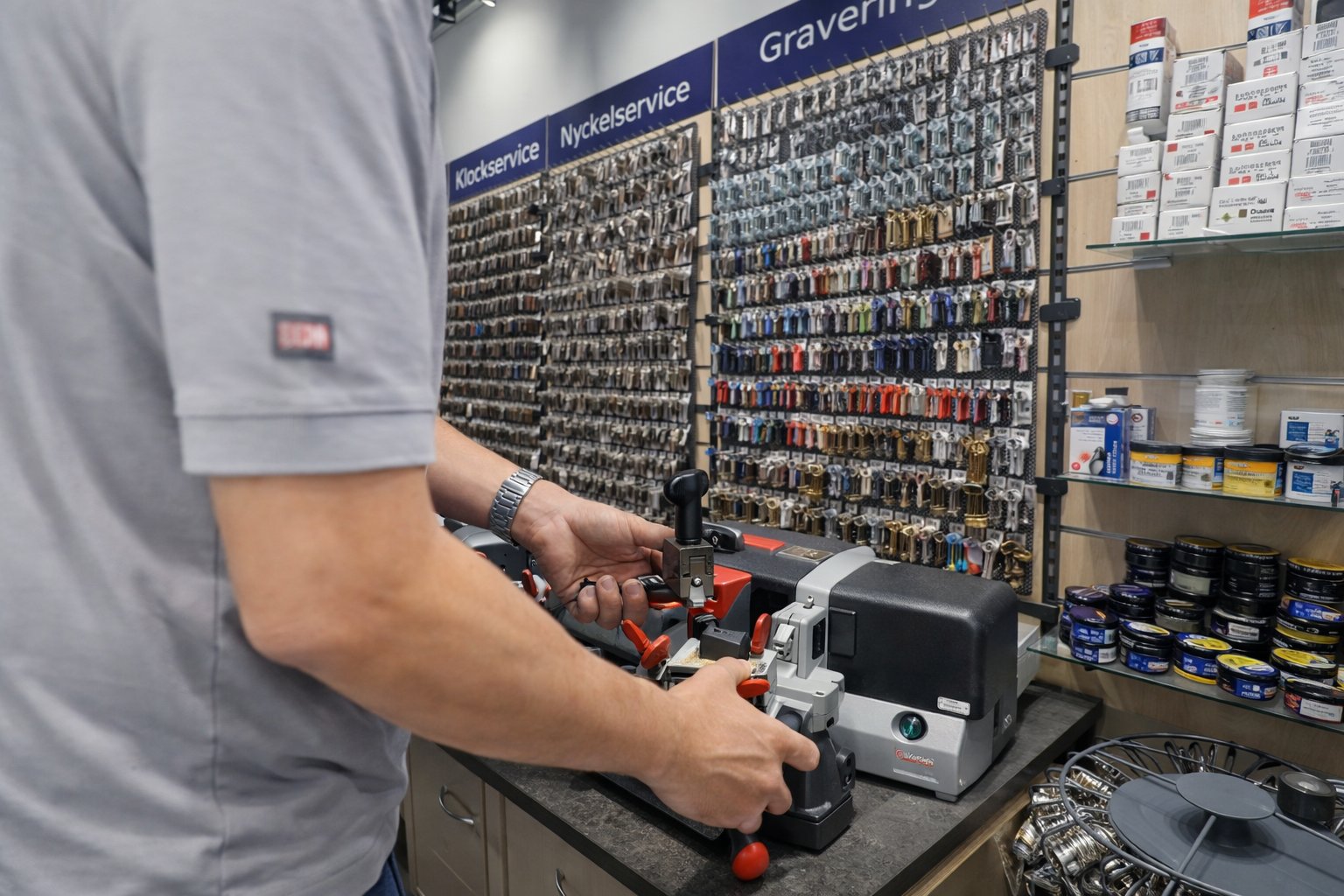 Nyckelservice och gravering